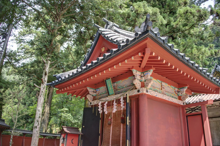 荒山神社 日航 日本。自 1999 年以来是教科文组织世界文化遗产日光的神殿与庙宇