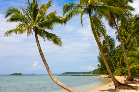 美丽的海滩和热带海洋，泰国