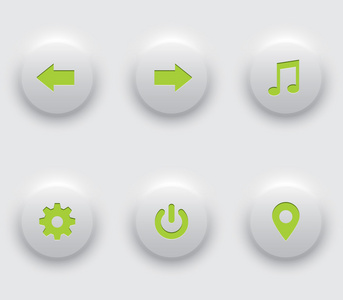 六个圆形图标六个 web 套圆形按钮照片