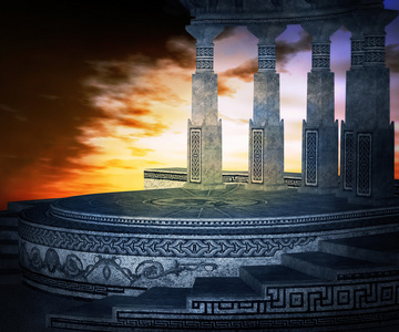 万神殿古代预制的背景照片