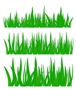 绿色的草地，矢量图