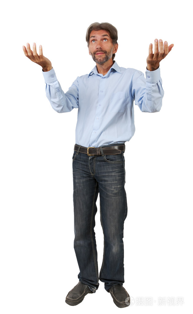 男子抓到东西他孤立的手