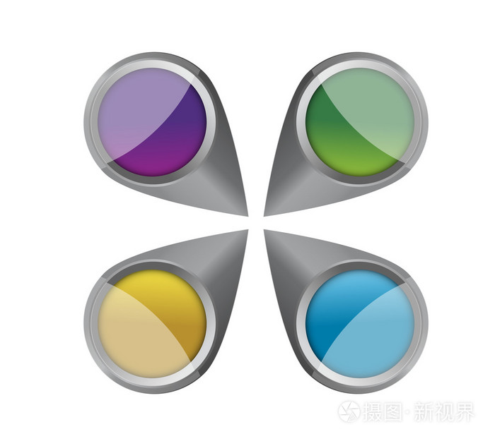 多彩指针插画设计