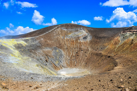 利帕里岛 利帕里 西西里火山火山口