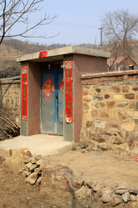 在中国北部山区村风景园林风光