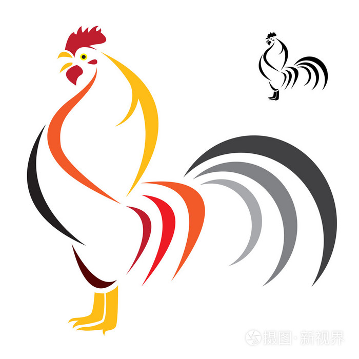 公鸡矢量图像