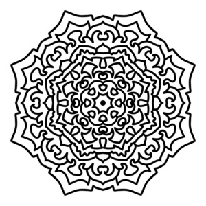 Mandala fr mlning. vektor cirkel prydnad, designelement绘画的的曼荼罗