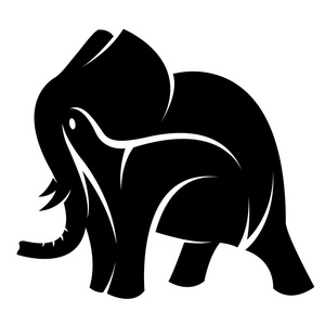 大象纹身标志矢量图片
