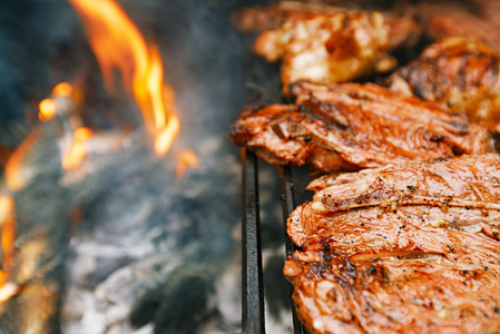 食品肉类鸡肉和牛肉上党夏季烧烤烧烤