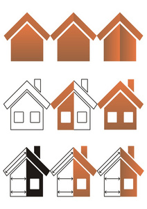 房子建筑和房地产行业图标图片