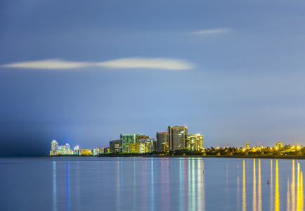 迈阿密阳光岛由业主立案法团在思考与夜的天际线