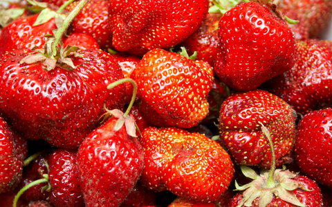 新鲜草莓的背景
