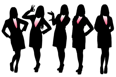 silhouettes 的商业女性