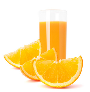果汁玻璃和橙果