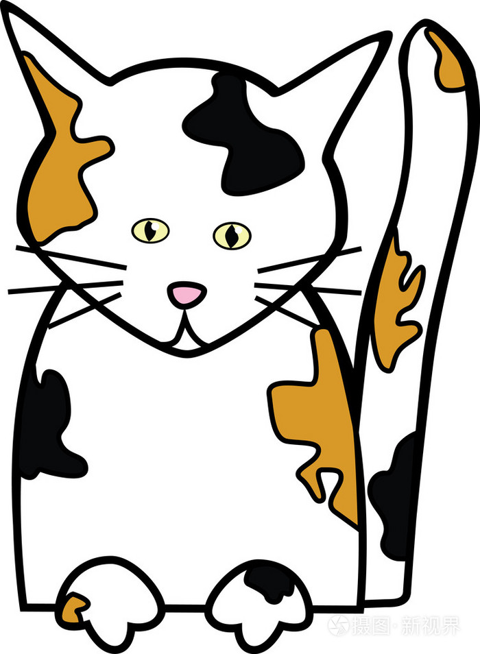 印花布猫插画 正版商用图片1d1dbp 摄图新视界