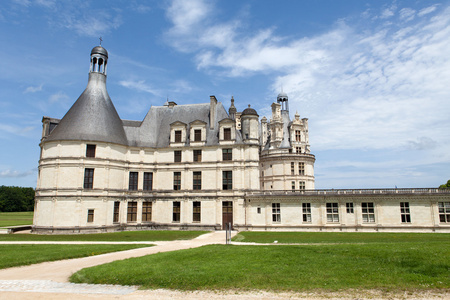 在雪谷,法国香波堡皇家城堡照片