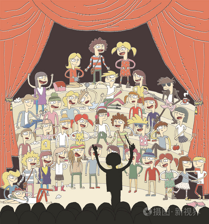 搞笑学校唱诗班唱歌