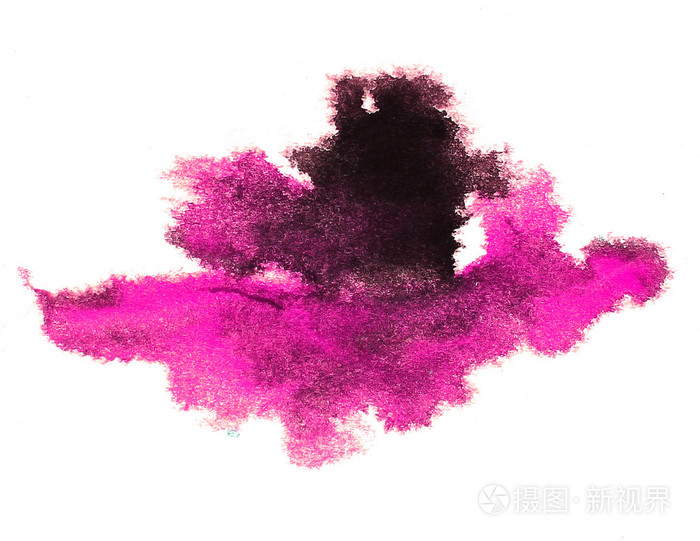 油墨水彩紫色油漆的油渍溅grunge背景bl