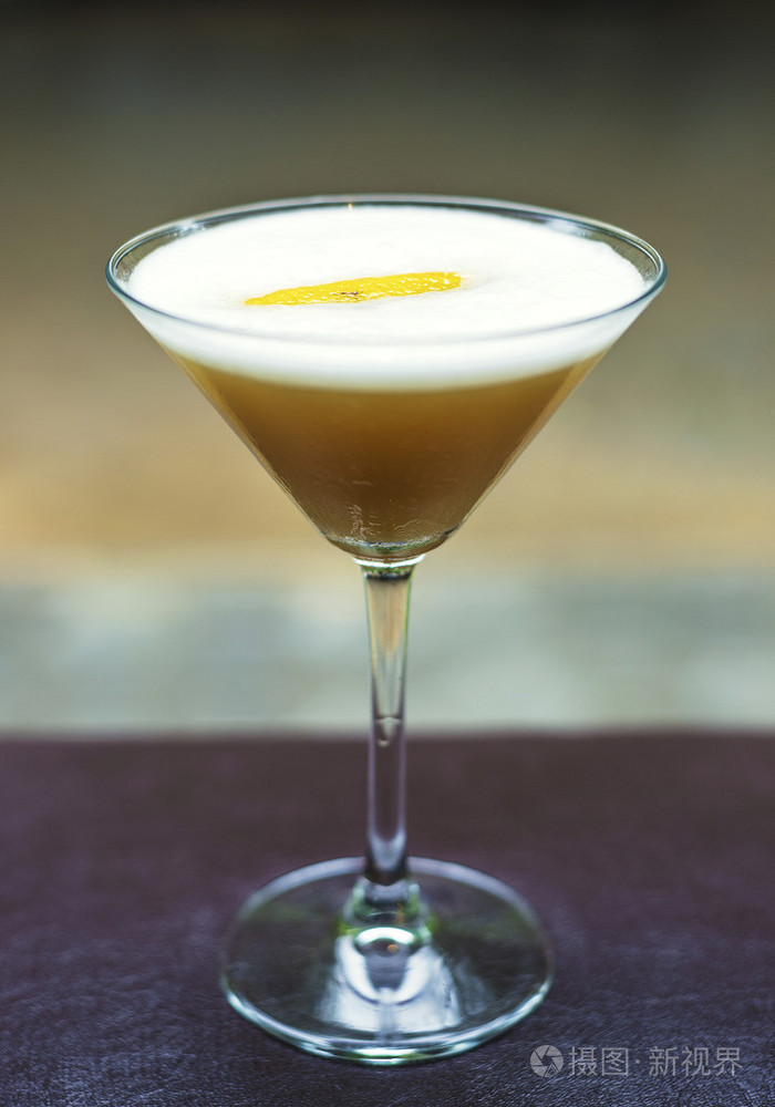 橙色马提尼鸡尾酒酒
