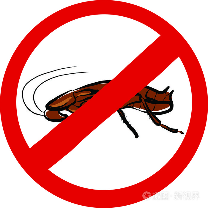 停止蟑螂标志