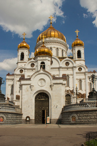 在莫斯科救世主大教堂
