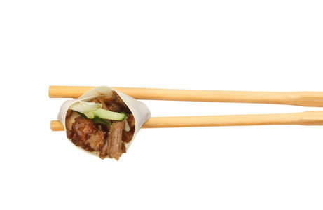 鸭卷在筷子