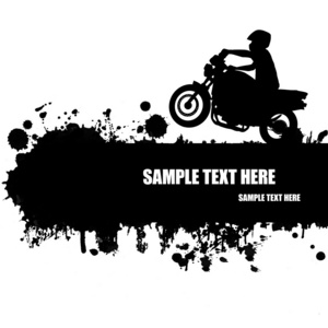 grunge 越野摩托车海报