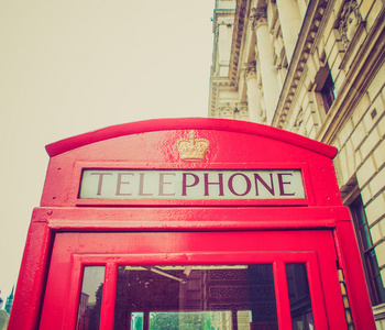 复古外观伦敦电话箱