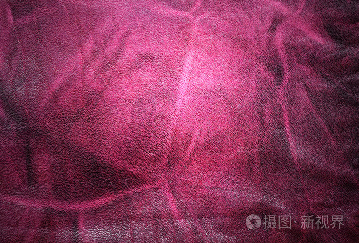 粉红色皮革纹理或背景