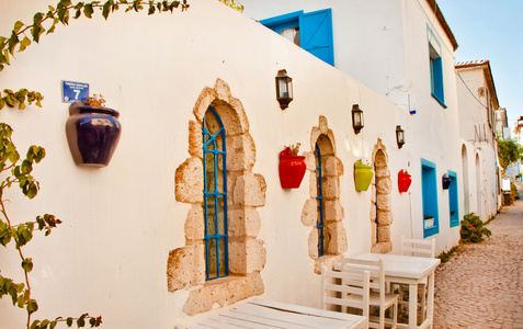 Beautiful Stone Street in Alaati zmir,Turkey