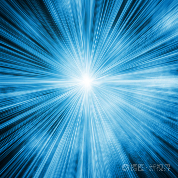 蓝色光爆裂背景