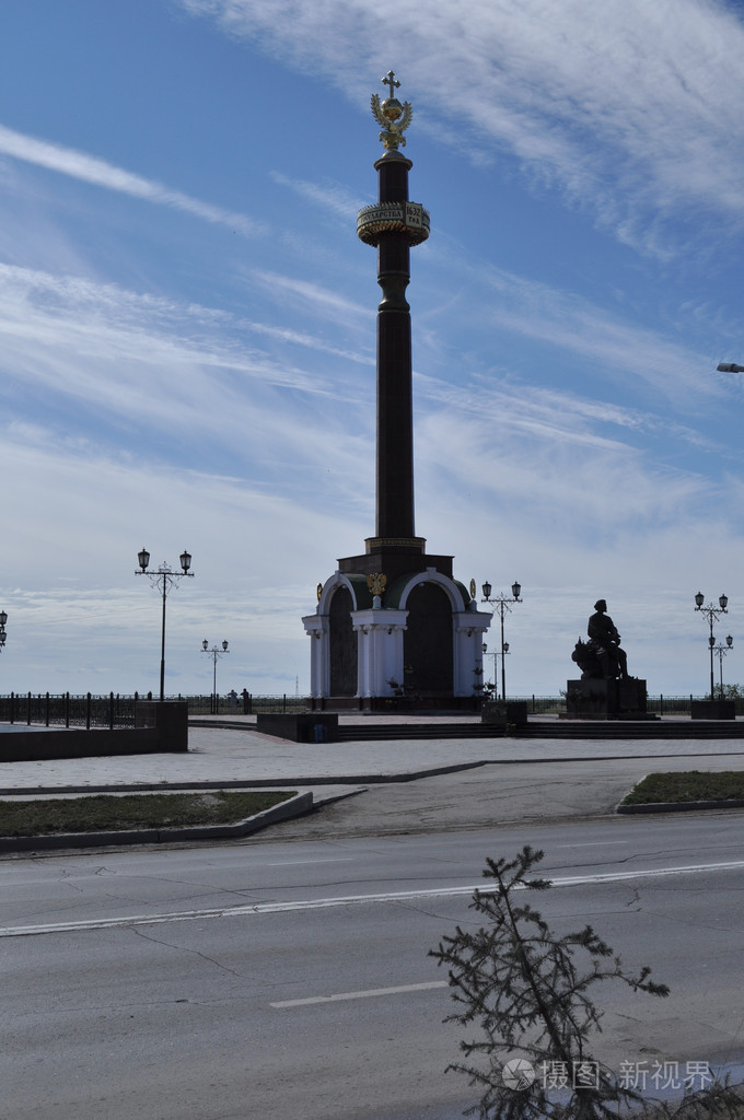 纪念碑是为了纪念建国的城市雅库茨克