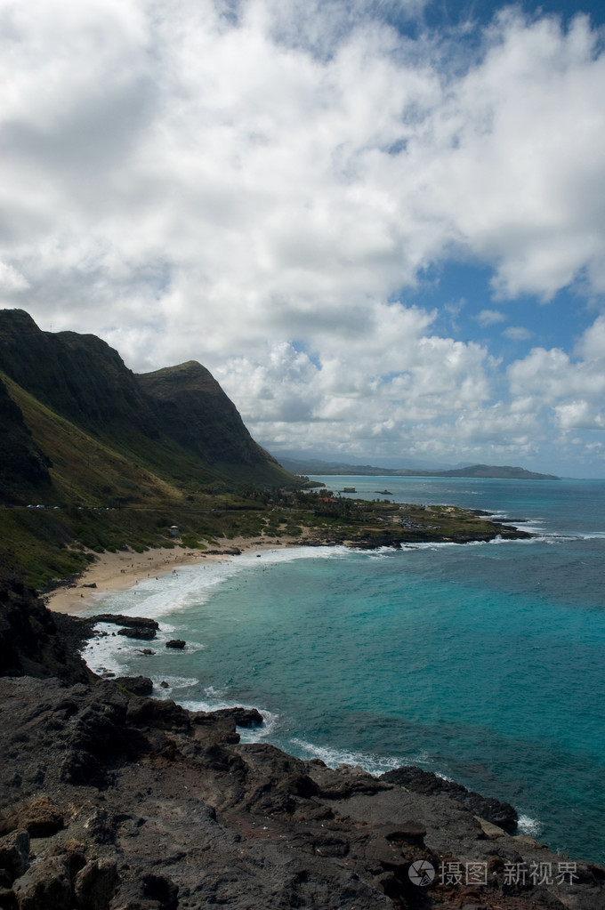 夏威夷毛伊岛的海岸线