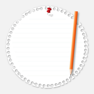 用铅笔圈纸照片