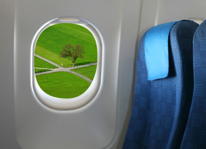 飞机座位和窗口