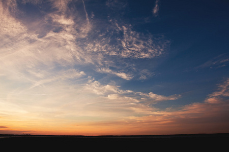 美丽的海滩夕阳与热带海洋水域