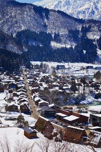 在白川乡町村城山视角查看