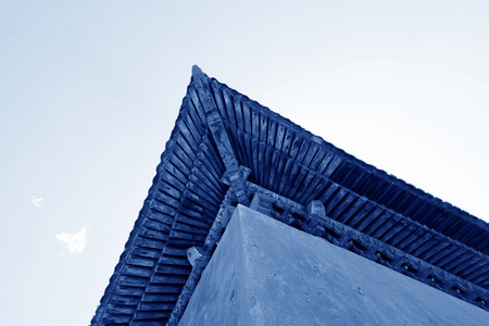 秦东皇家墓葬中的古建筑屋檐图片