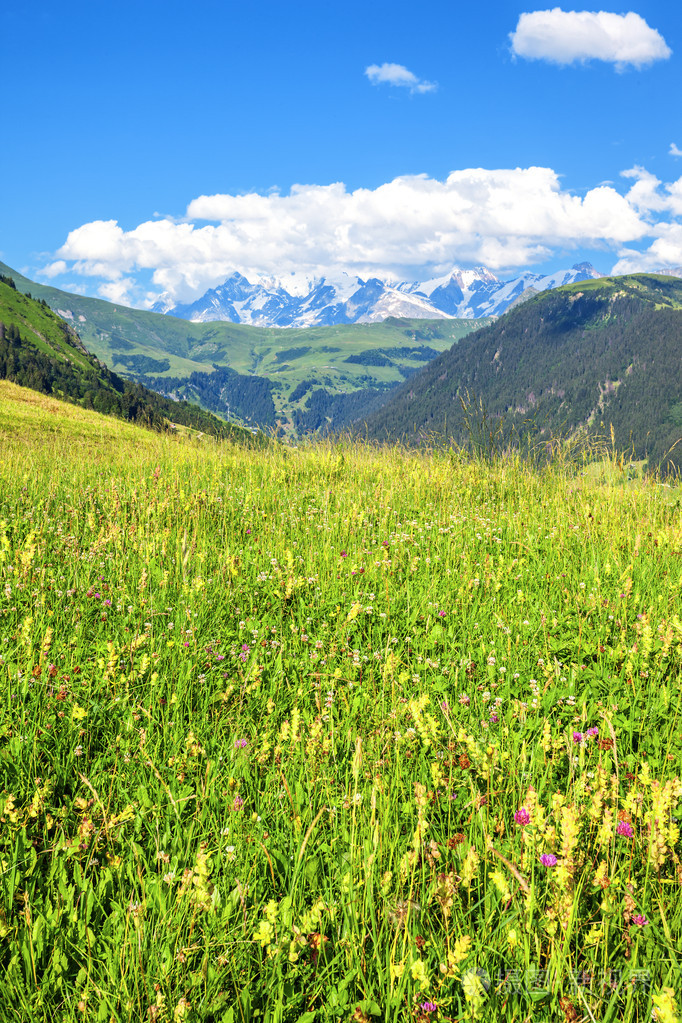 法国阿尔卑斯山的风景