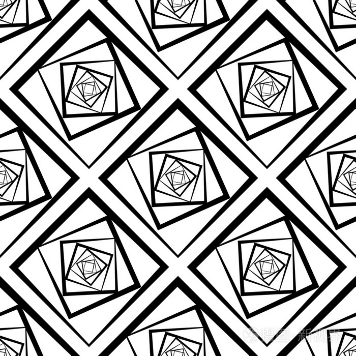 无缝模式与正方形,矢量图