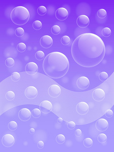 紫罗兰色背景上气泡