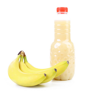 香蕉和一瓶果汁