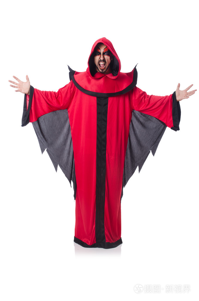穿着红色的服装人恶魔