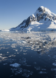 冰川和冰山的南极半岛图片