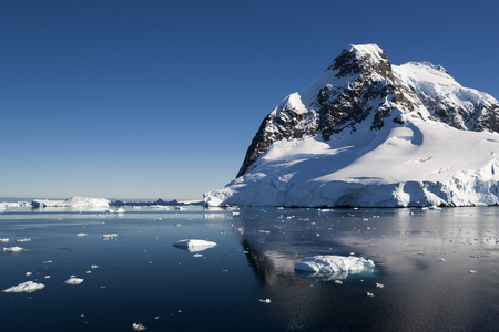 冰川和冰山的南极半岛图片