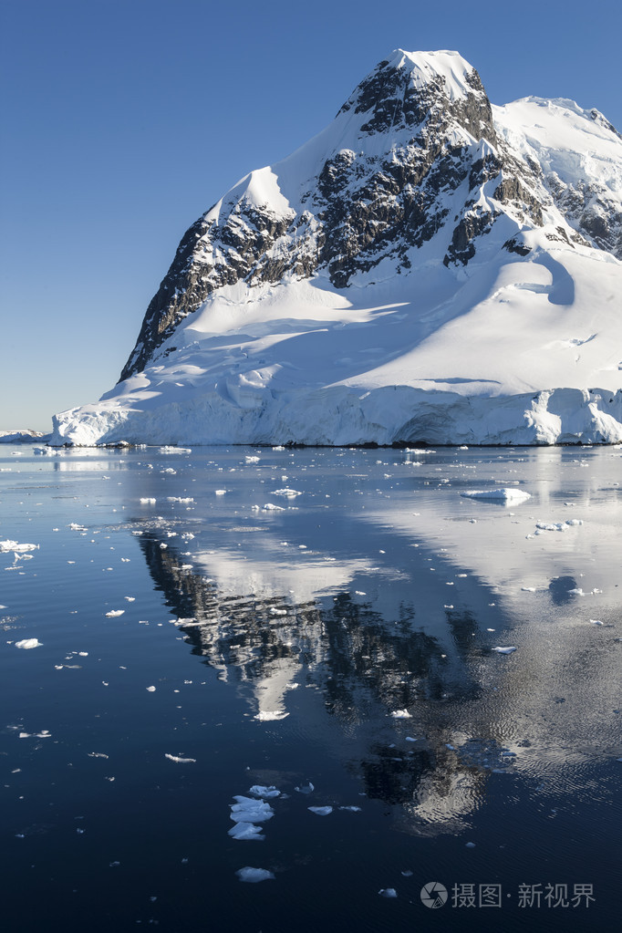 冰川和冰山的南极半岛