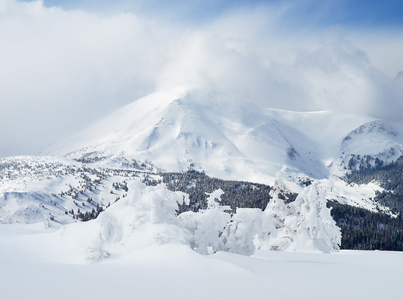 雪山和天空