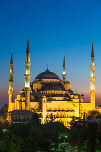 蓝色清真寺，伊斯坦布尔，土耳其