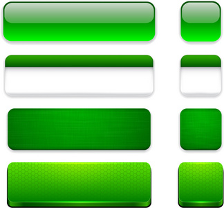 绿色高详细的现代 web 按钮