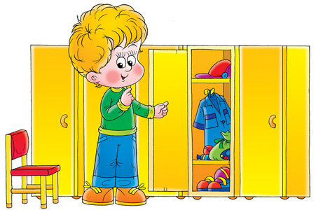 凌乱的更衣室图片